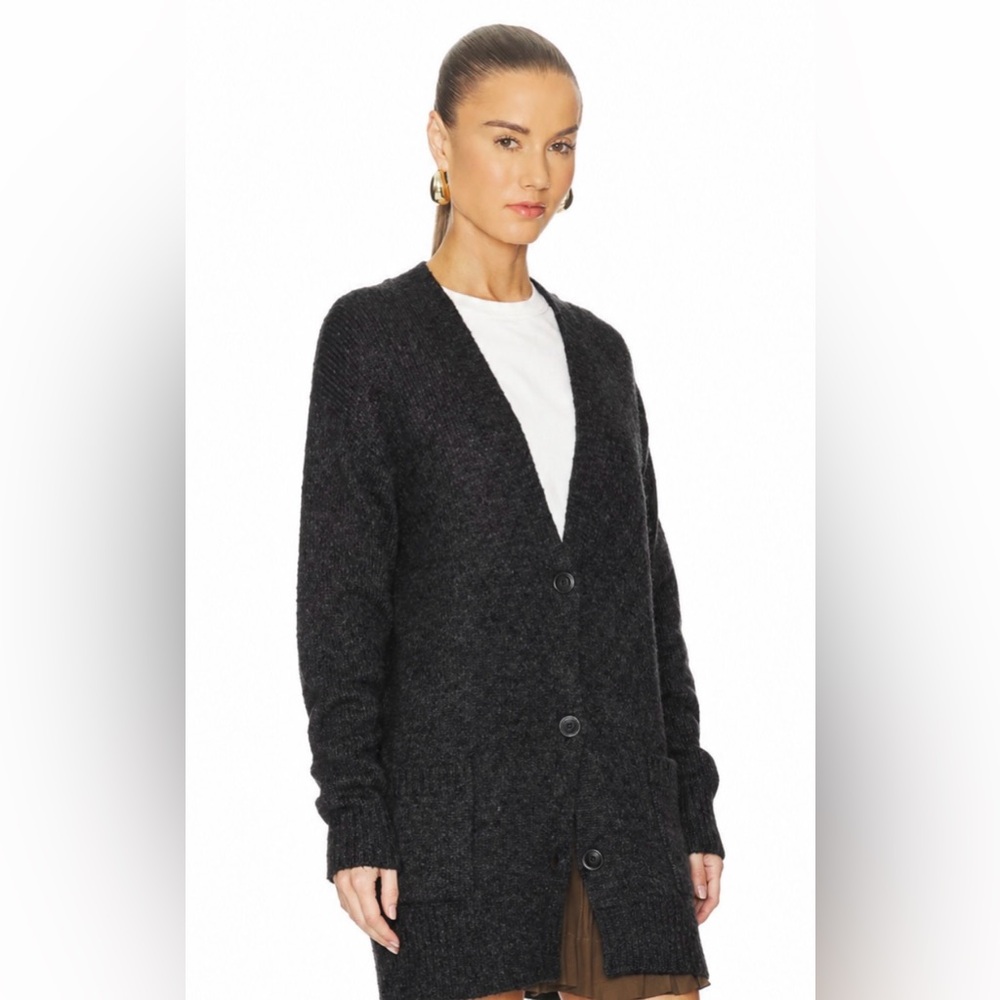 ISABEL MARANT Etoile Mohair Gray Knit Oversized Cardigan Sweater 38/ US 6 - Picture 3 of 8